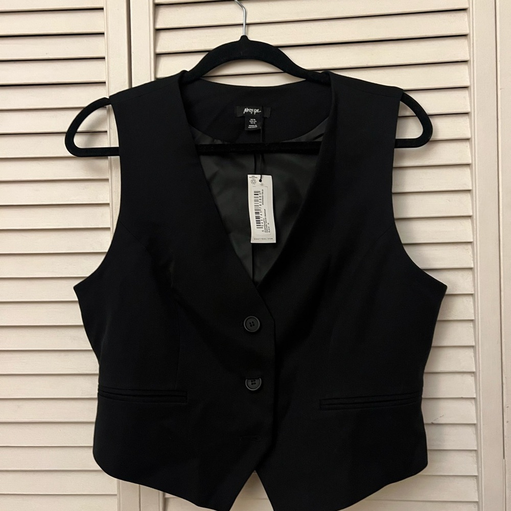 Nasty Gal Black Buttoned Vest